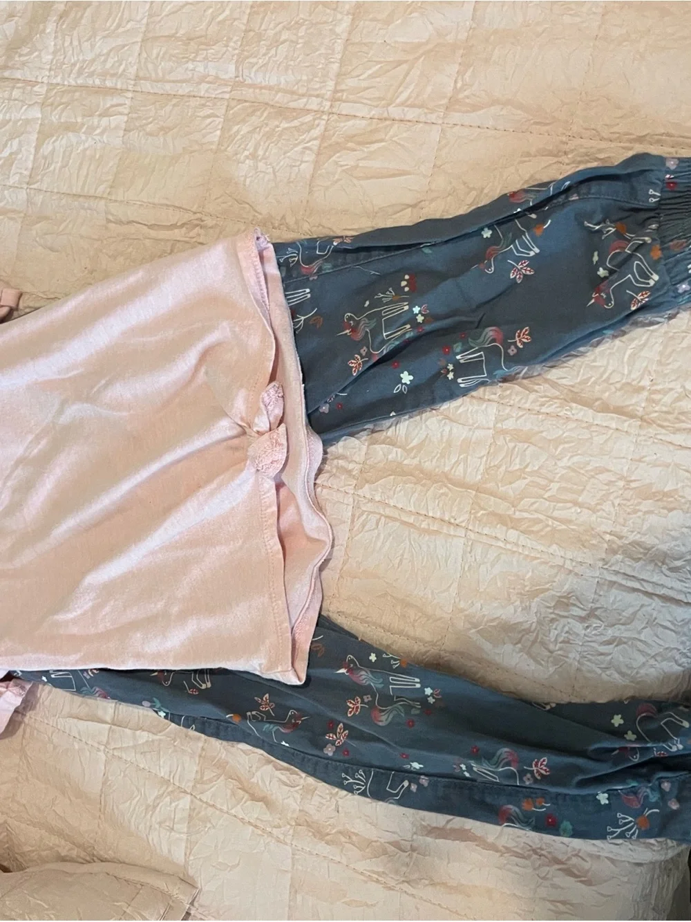 Garanimals Pink Top with Gray Floral Jogger Set